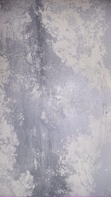 Grey blue plaster over metallic paint effect Decoracion en Panama